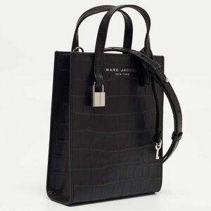 🌷Sale!! Marc Jacobs Mini Grind Black Croc Embossed Leather Tote